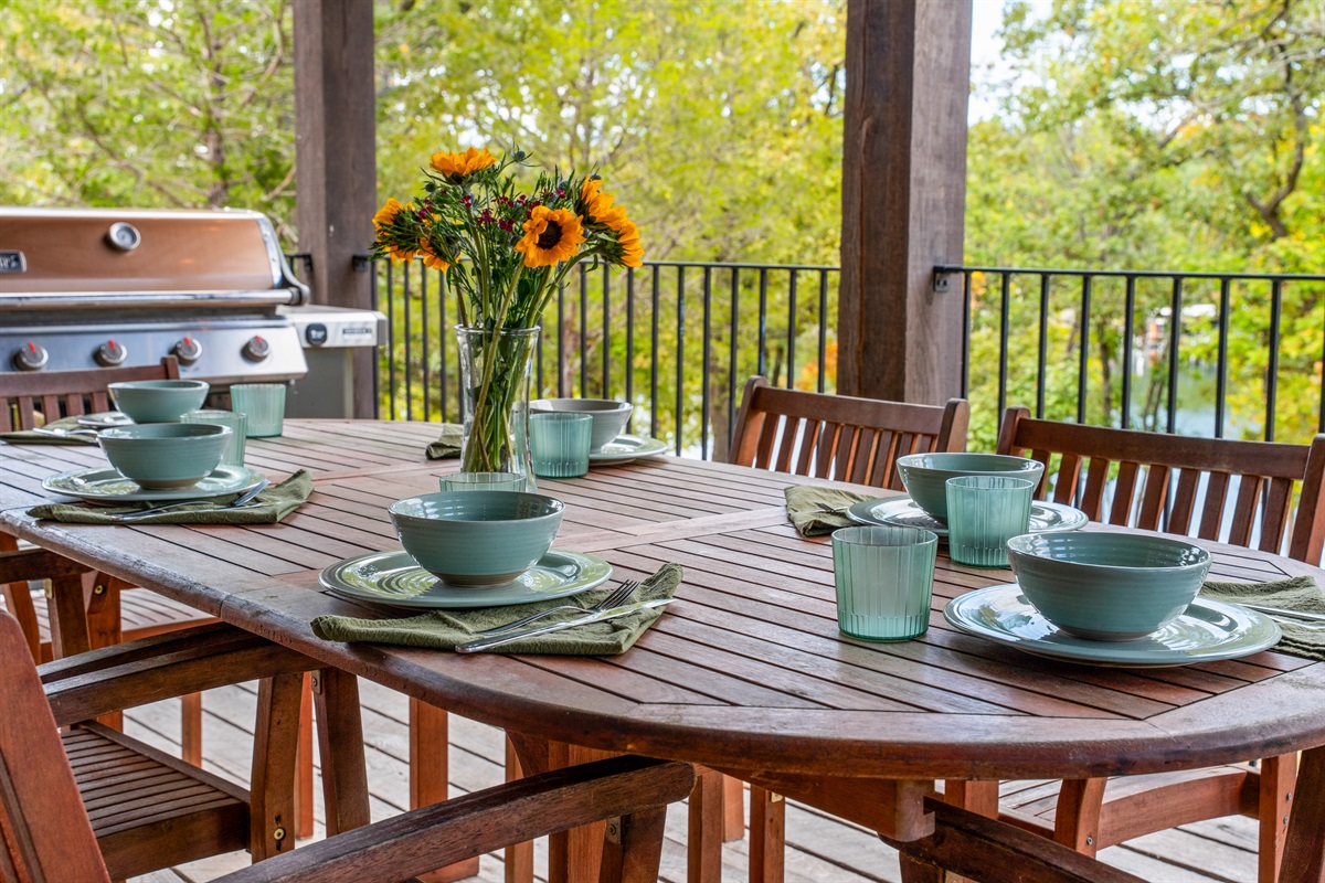 Outdoor Dining Table - A View of the Lake