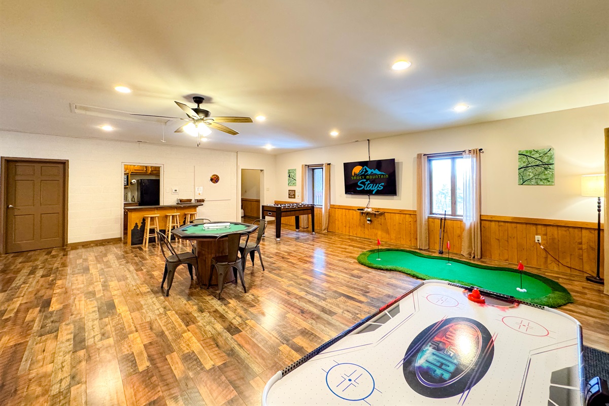 900 sq feet of space in our game room!