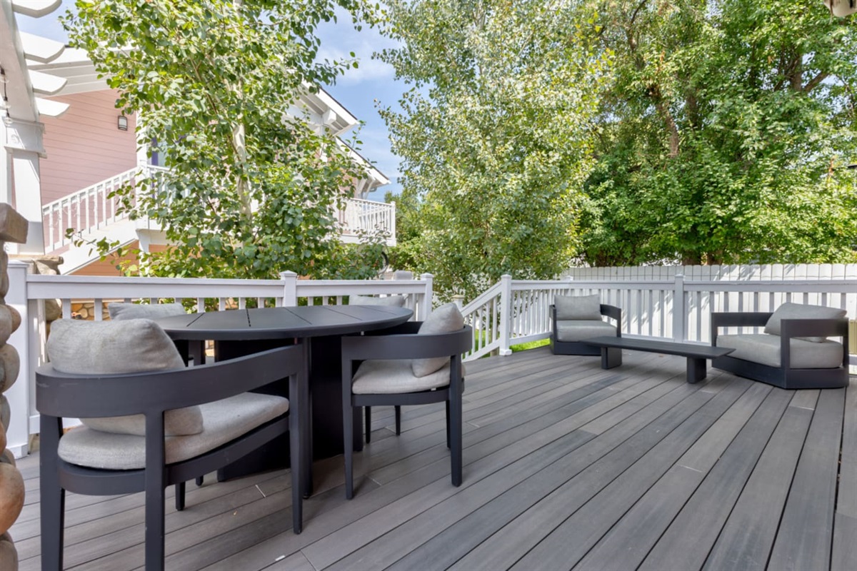 Patio Access to Backyard and Carriage House 