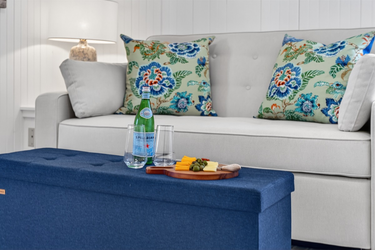 This pull-out sofa is perfect for additional guests!