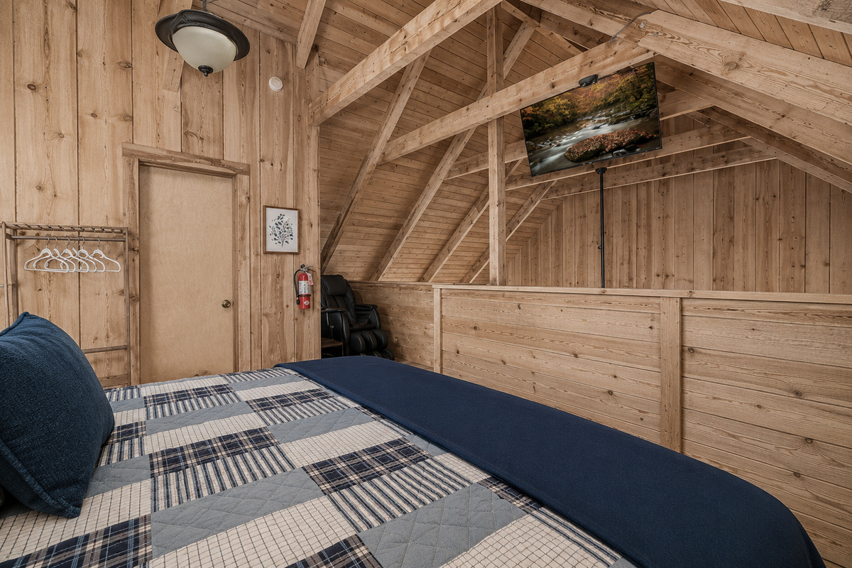 Open Loft Bedroom with King Bed