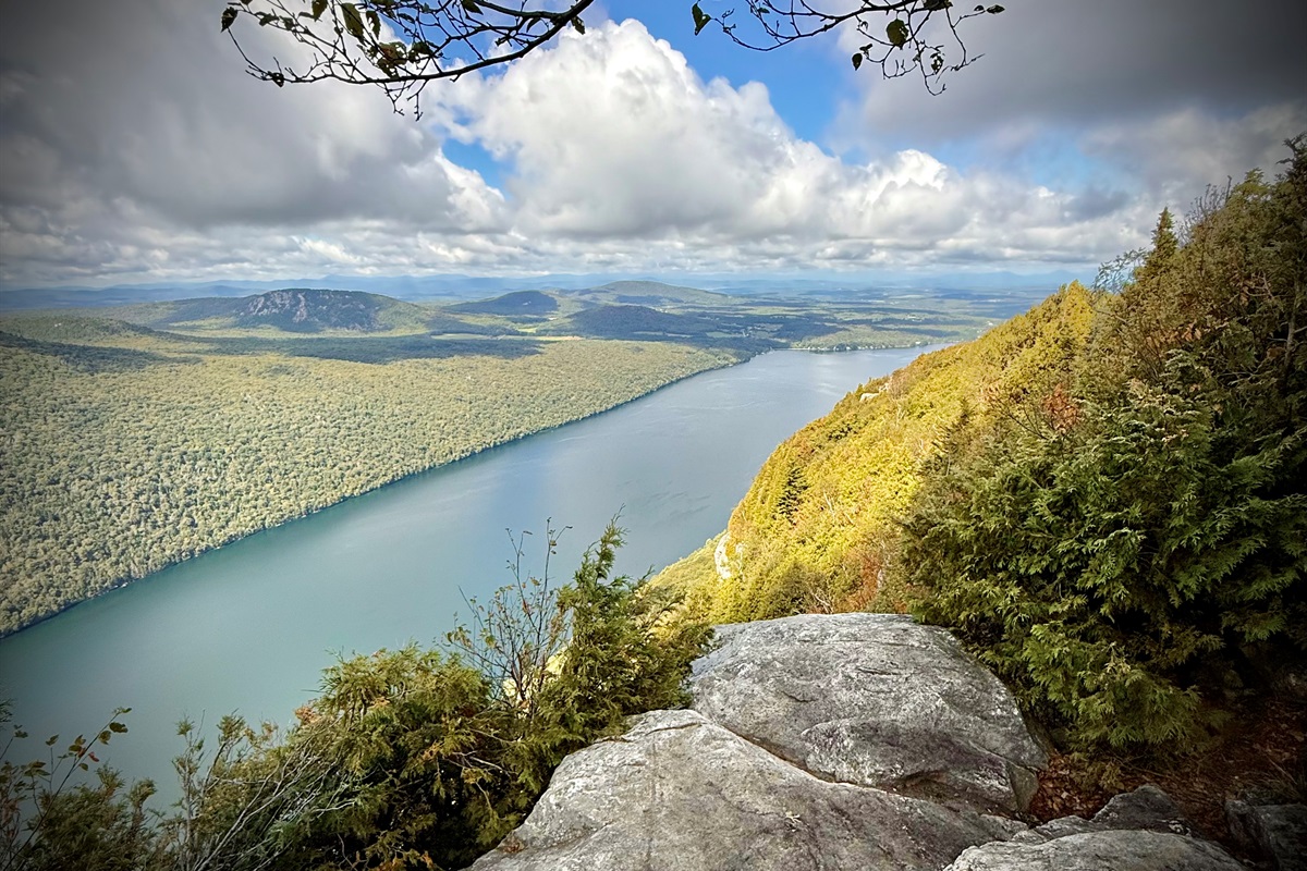 View of Lake Willoughby from Mount Pisgah hike