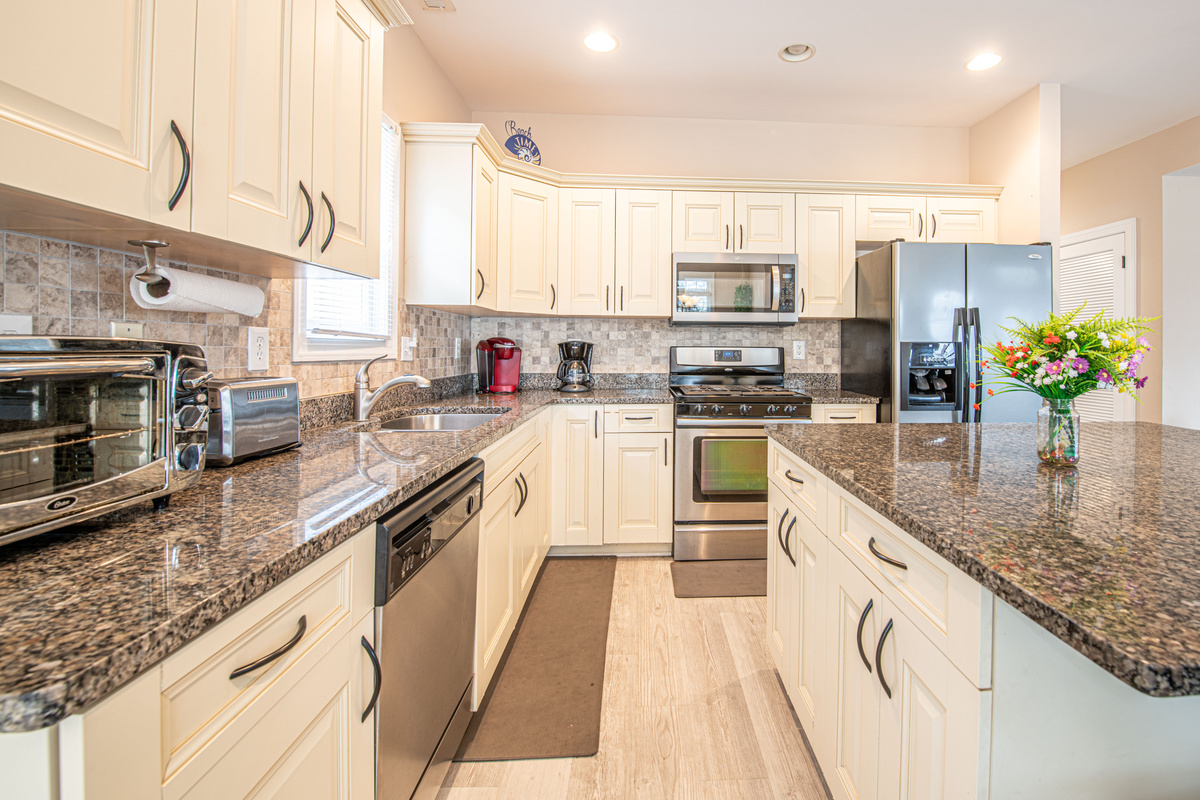 Full Kitchen View with Cream Cabinets