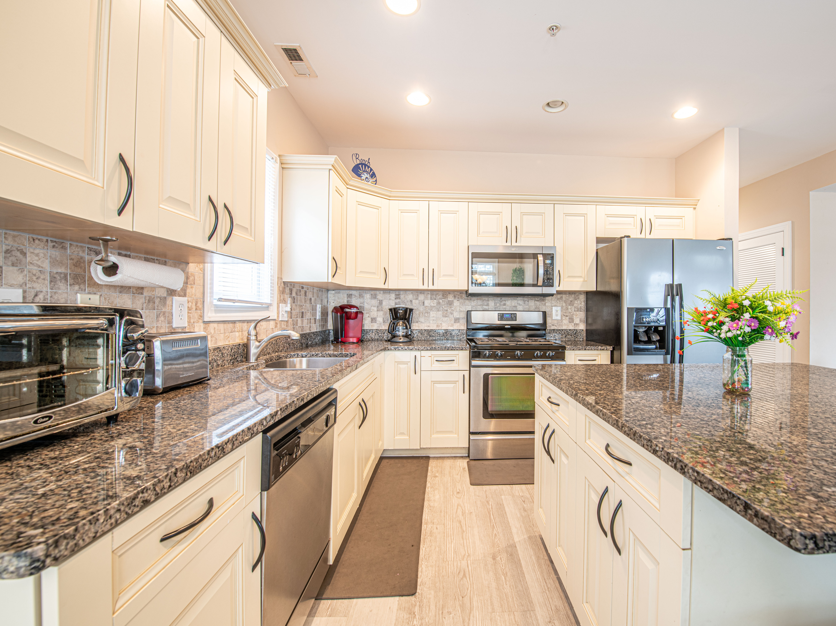 Full Kitchen View with Cream Cabinets