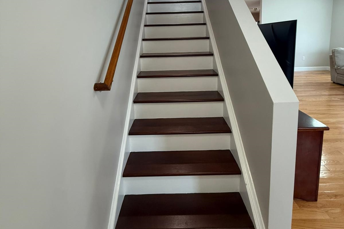Upstairs to bedroom area