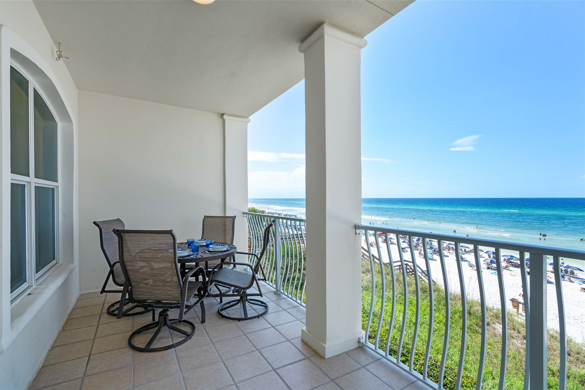 Dine Beachfront on Balcony