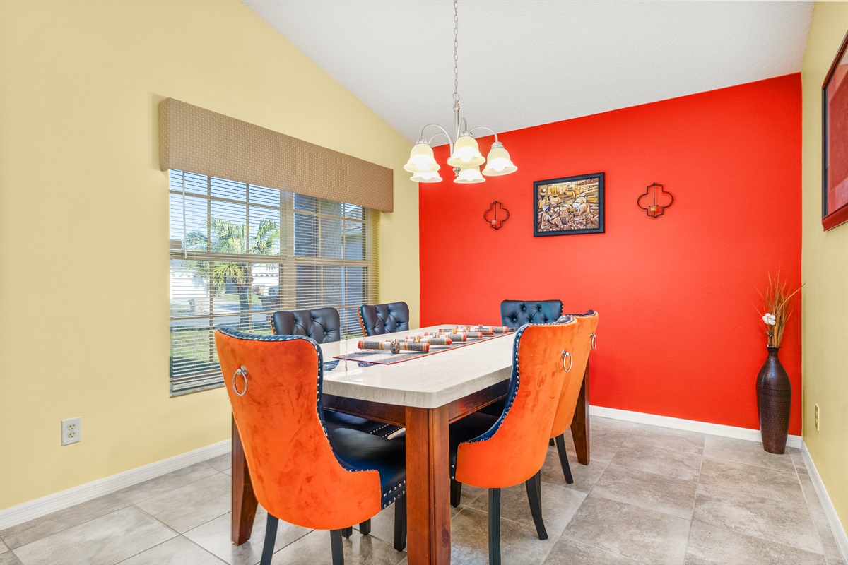Lots of light from the big window in the dining room!