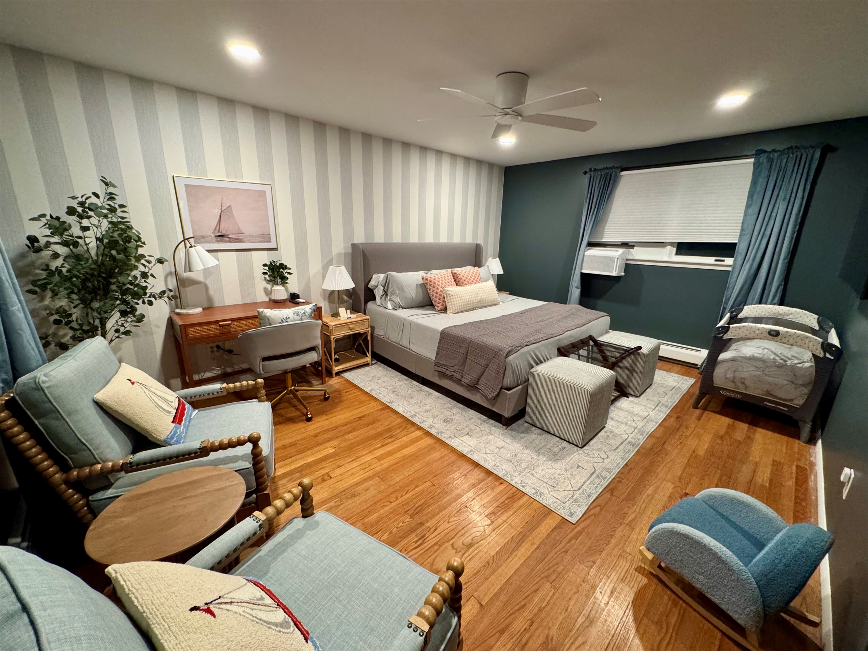 Primary suite — texture, tone, and total rest.