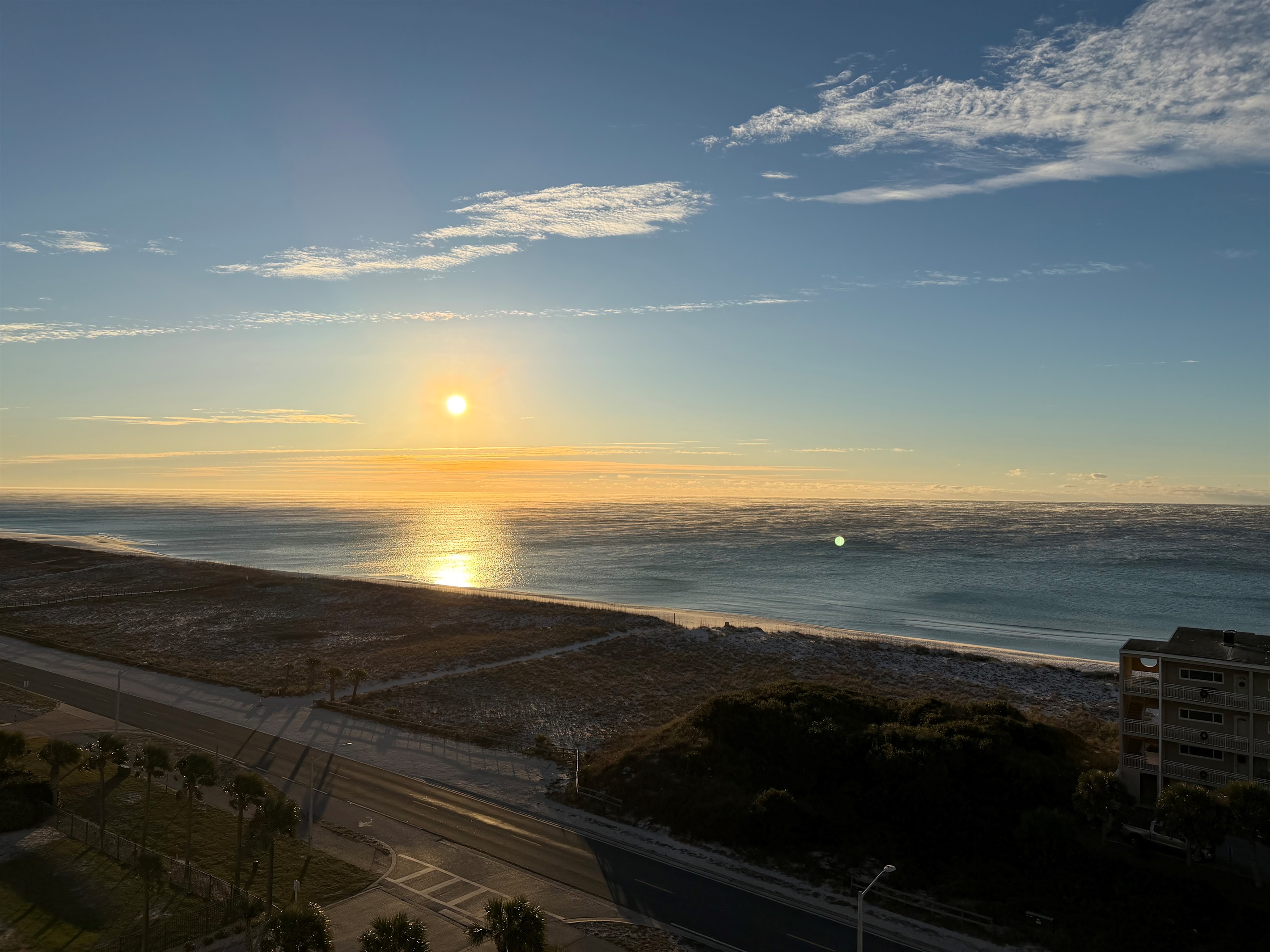 Sunrise from the balcony