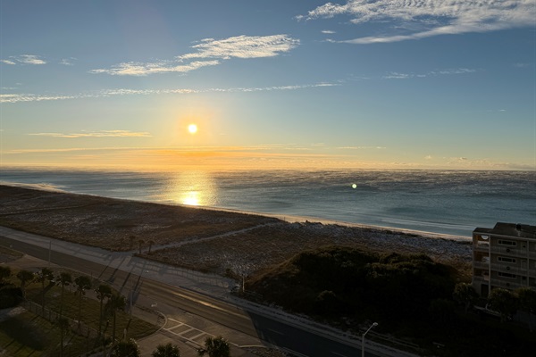 Sunrise from the balcony