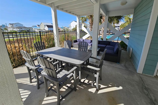 Outdoor Table and Sectional