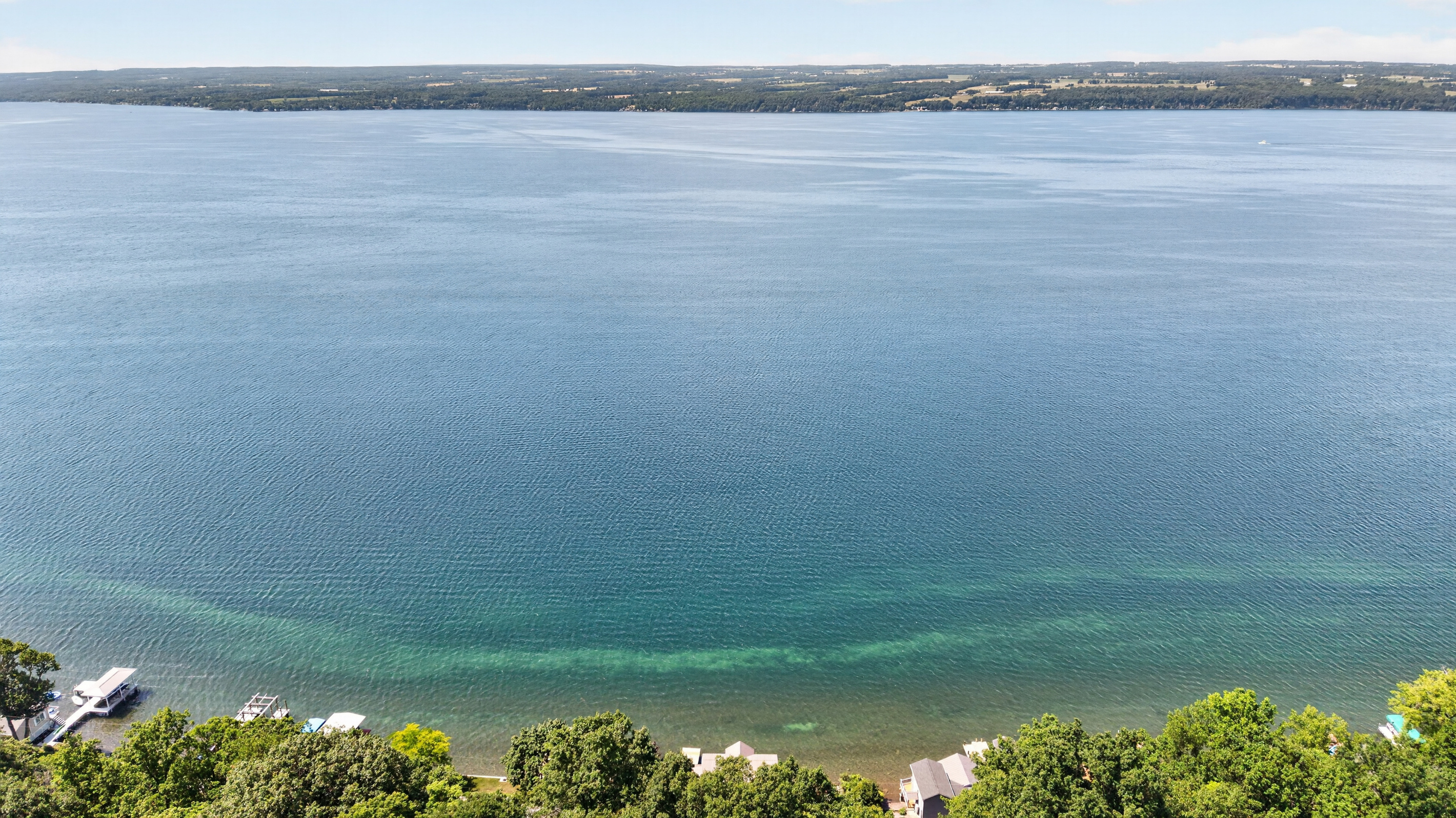 Open water stretching toward the horizon