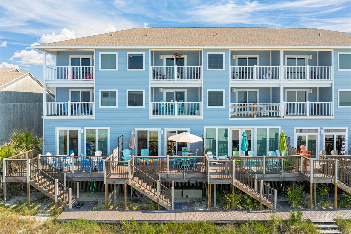 Your Gulf-front escape: Cast A Waves is 1 of just 5 exclusive townhomes sharing this private beach access & amenities.