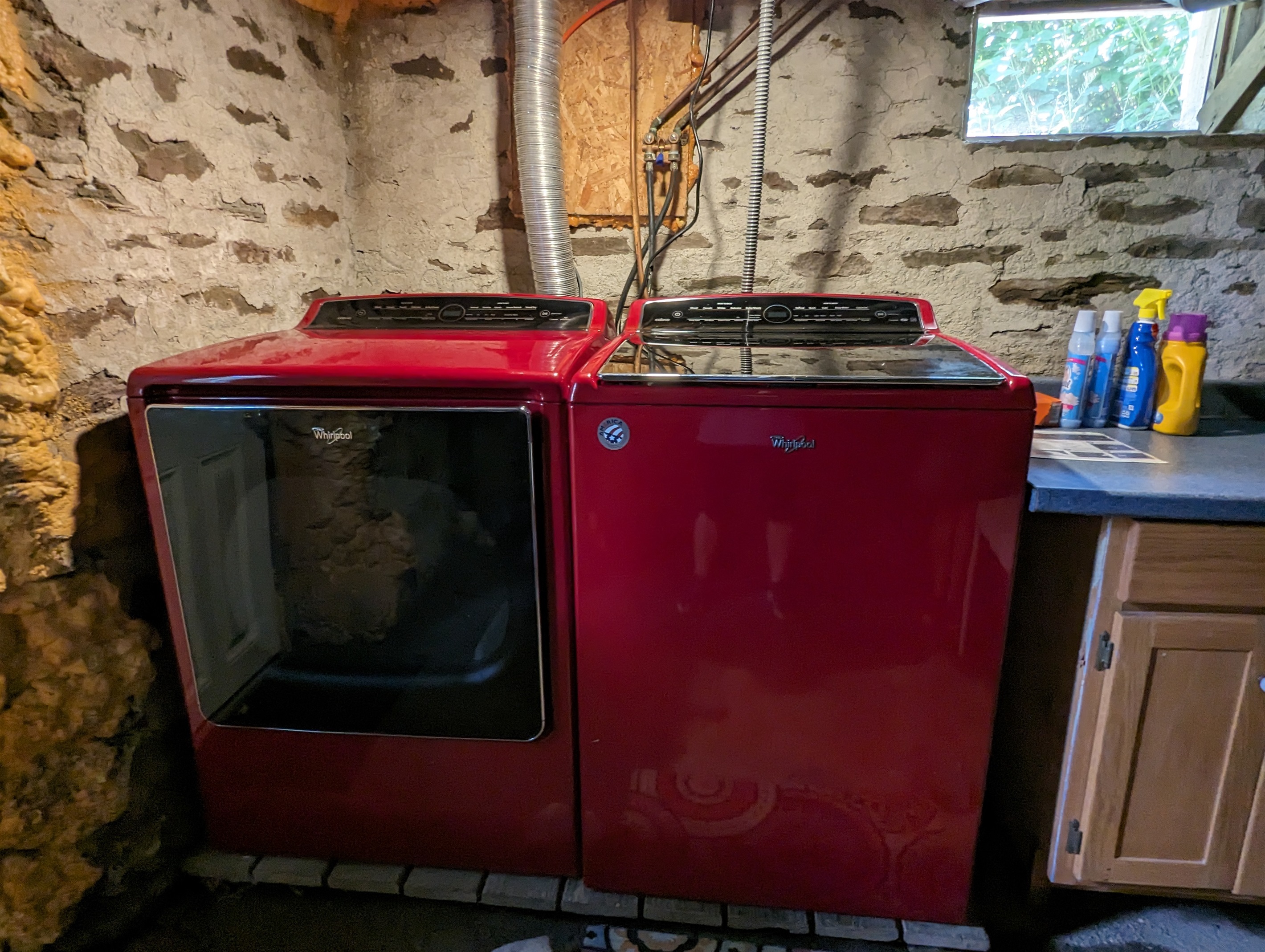 Lower level laundry area
