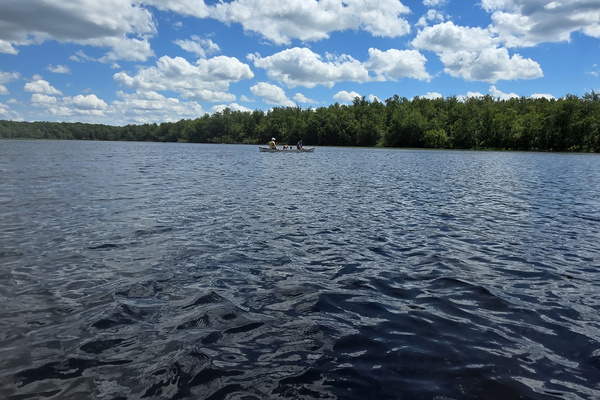 Paddle for 2 minutes and reach this beautiful 800ft wide clearing - and popular fishing spot.