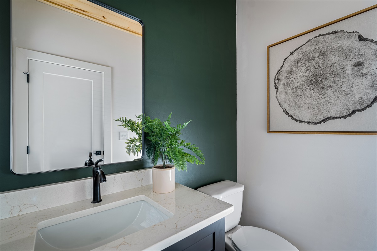 Main-level half bath for added convenience