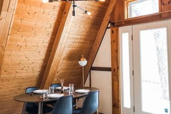 The main living area overlooking the deck and backyard