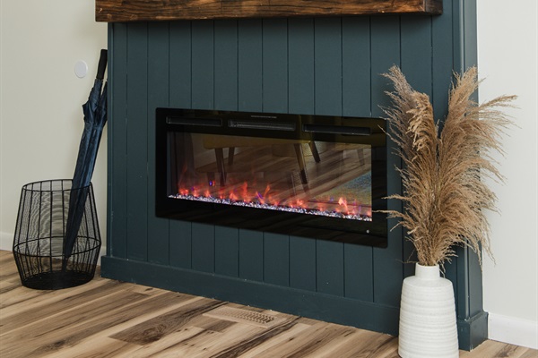 Electric fire place in the living area