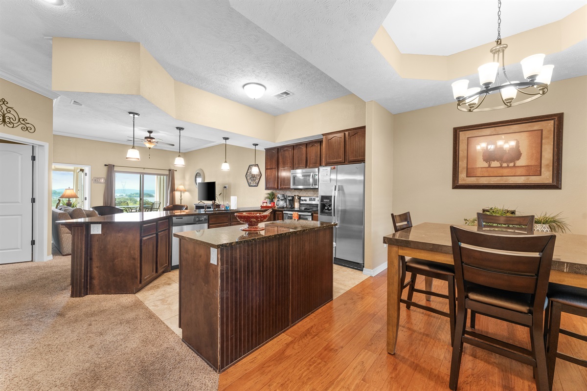 Open-concept living begins here, with the kitchen and dining area connected for easy meals and conversation.