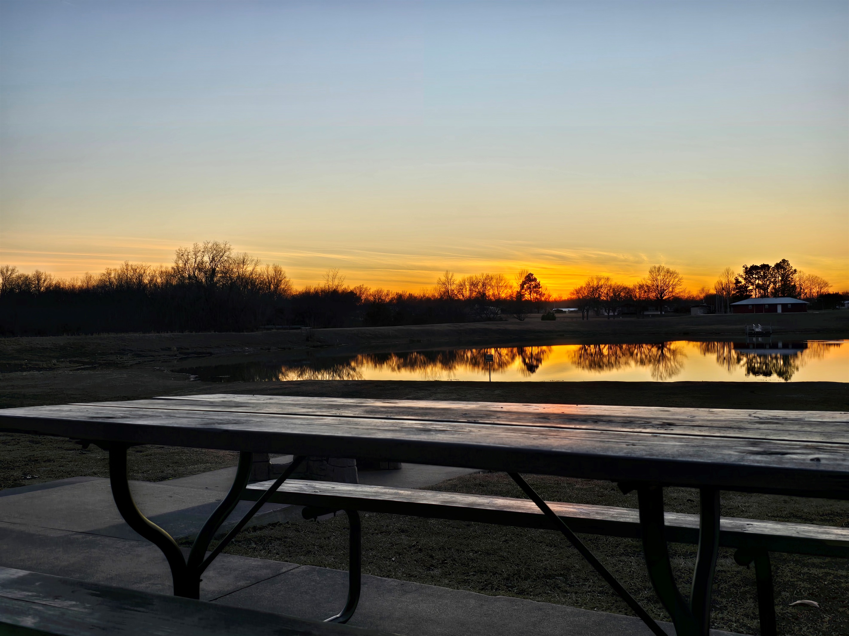 Amazing sunsets overlooking the fishing pond