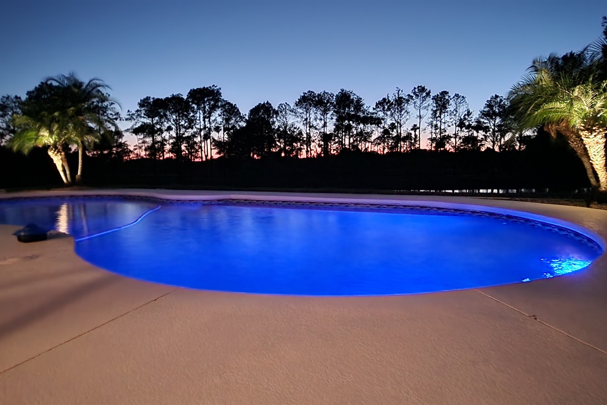 Evening pool at dusk