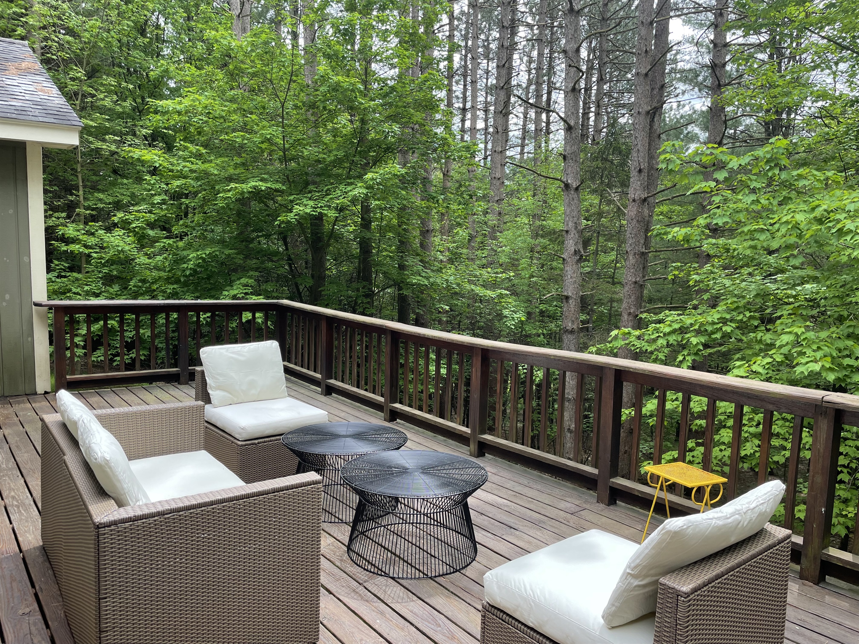 Front deck in the pines