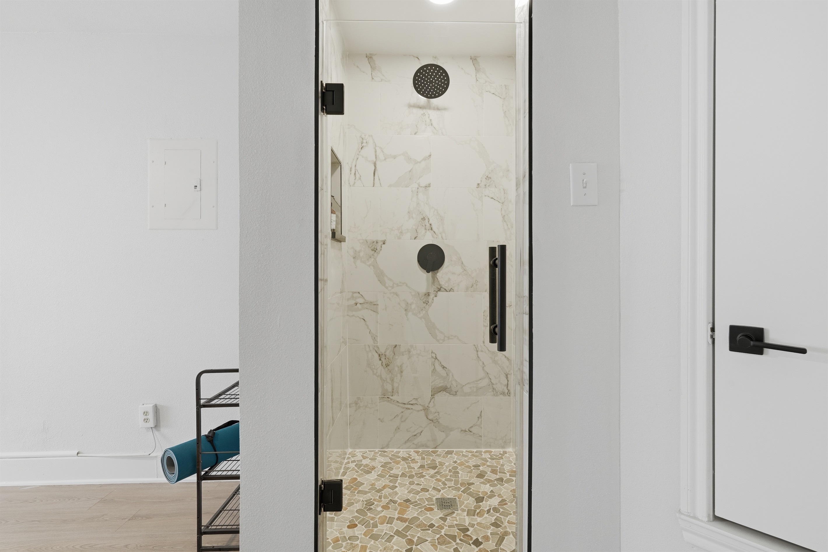 first floor bathroom is in the bedroom.