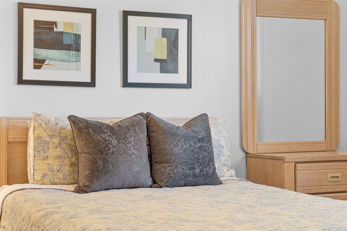 Thoughtful touches keep the bedrooms feeling cared for without overcomplicating the space.