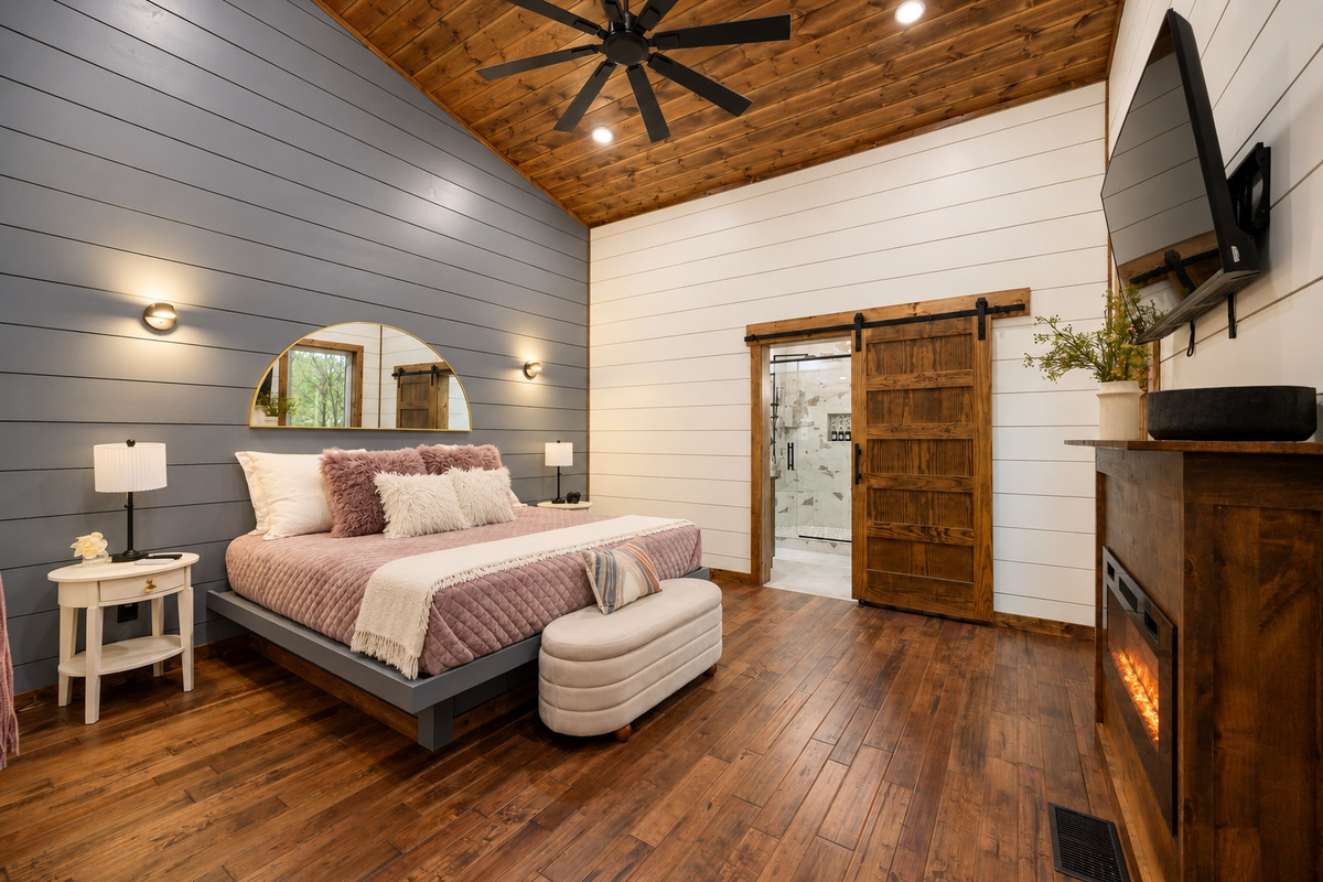 Slow mornings begin with soft pillows, warm wood, and nowhere to rush.