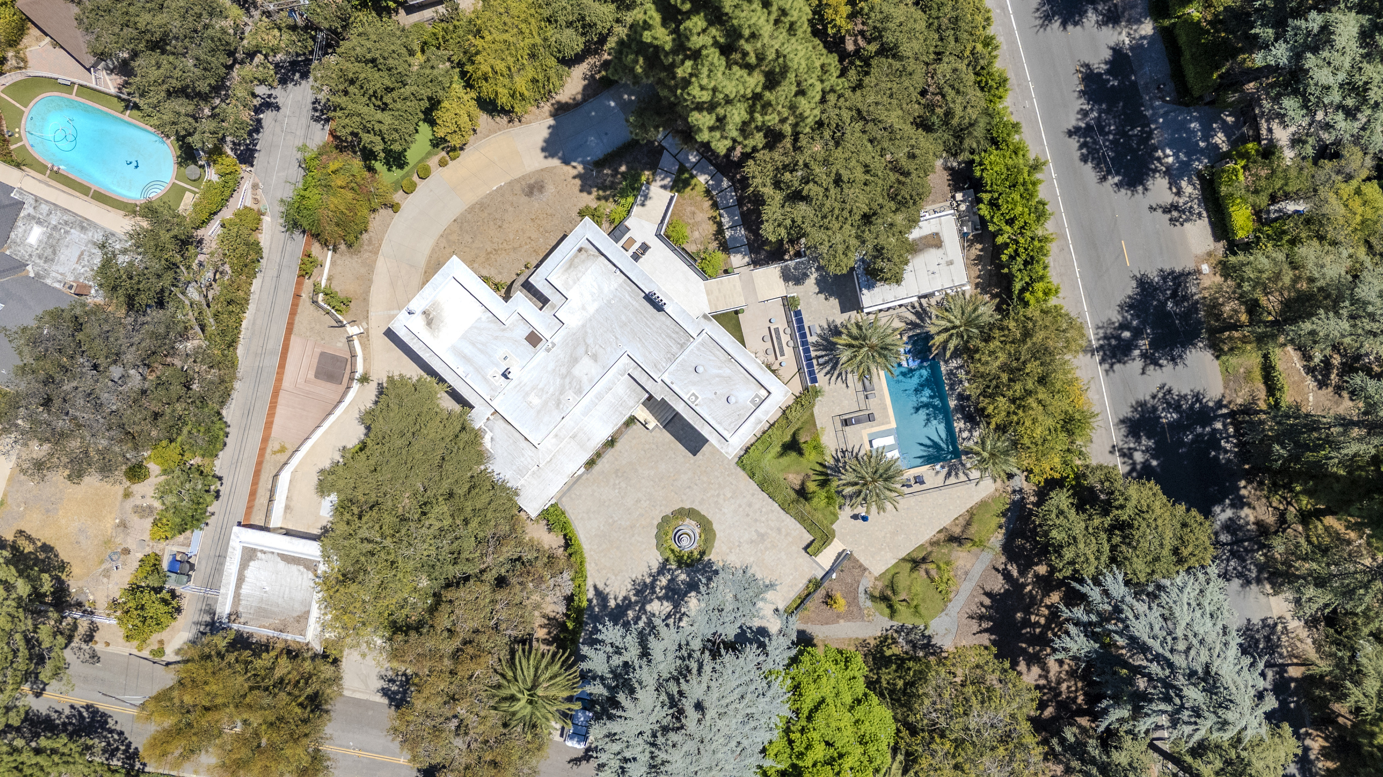 Luxury Estate Surrounded by Lush Trees
