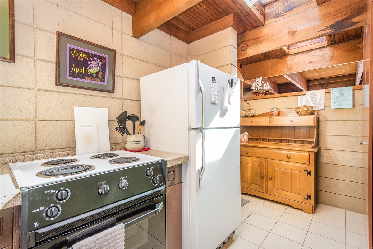 Kitchen located in middle of the home