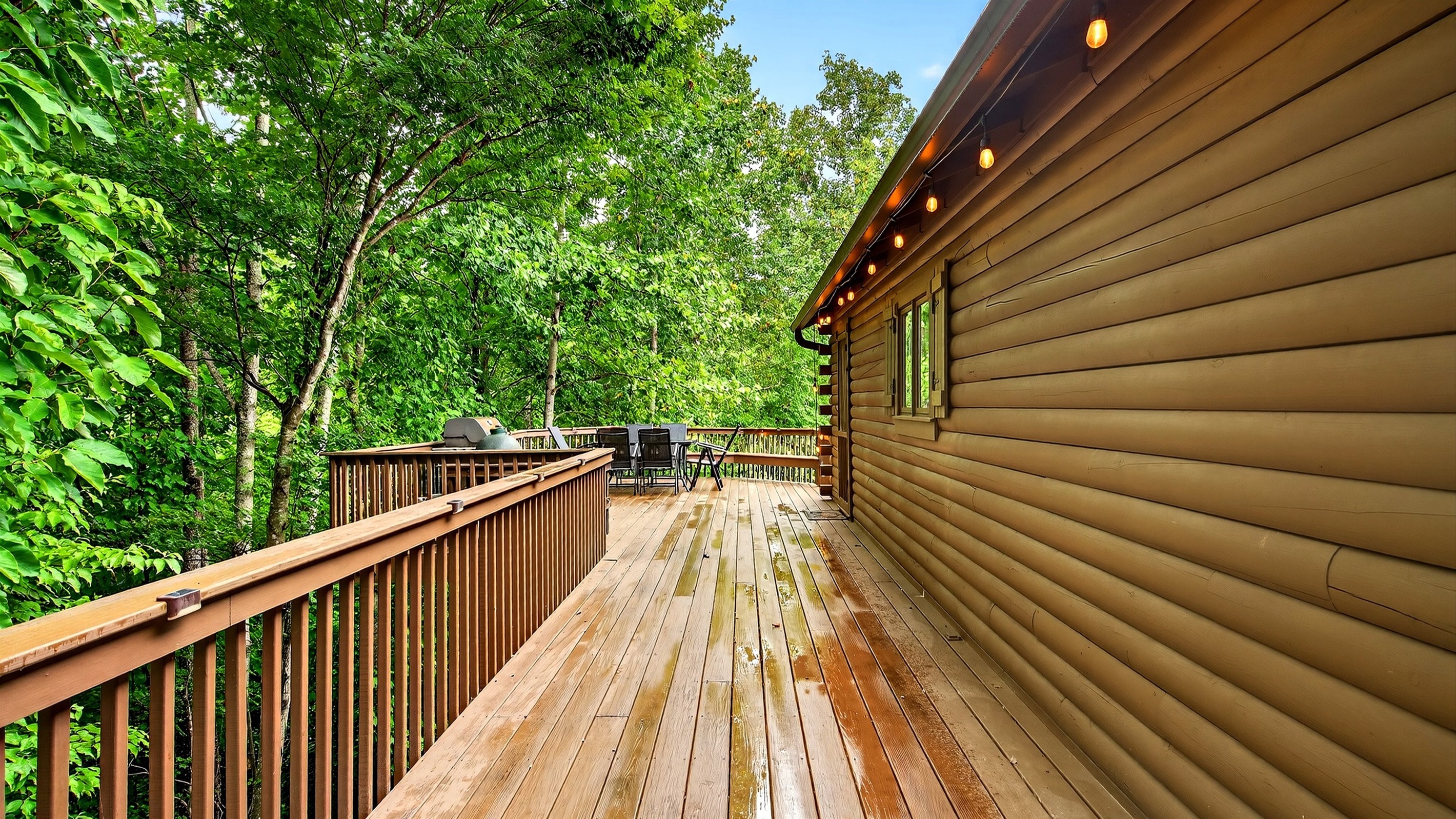 The trees surround the home giving you plenty of privacy