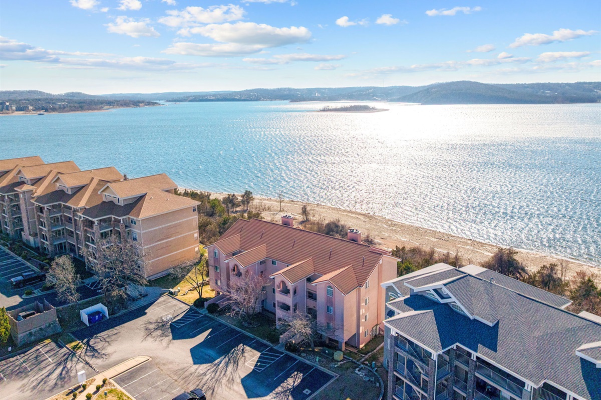 Peaceful shoreline with scenic views and easy water access.