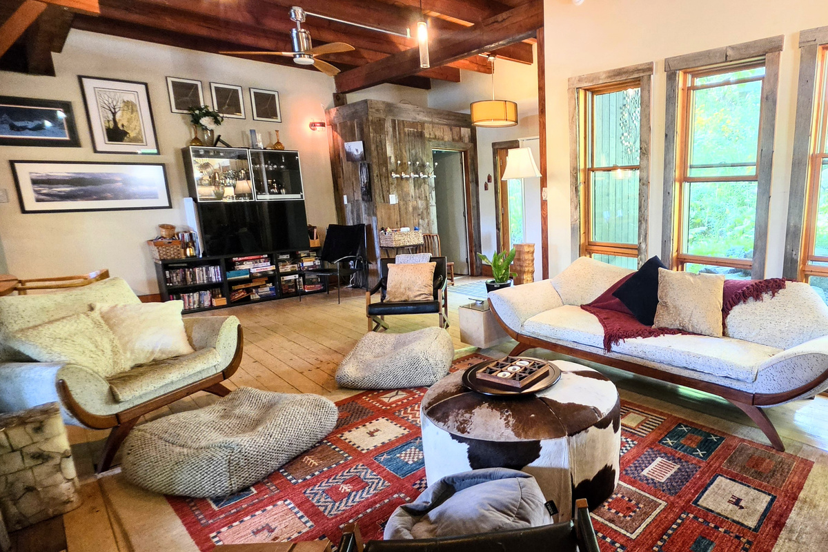 Living room with lots of seating