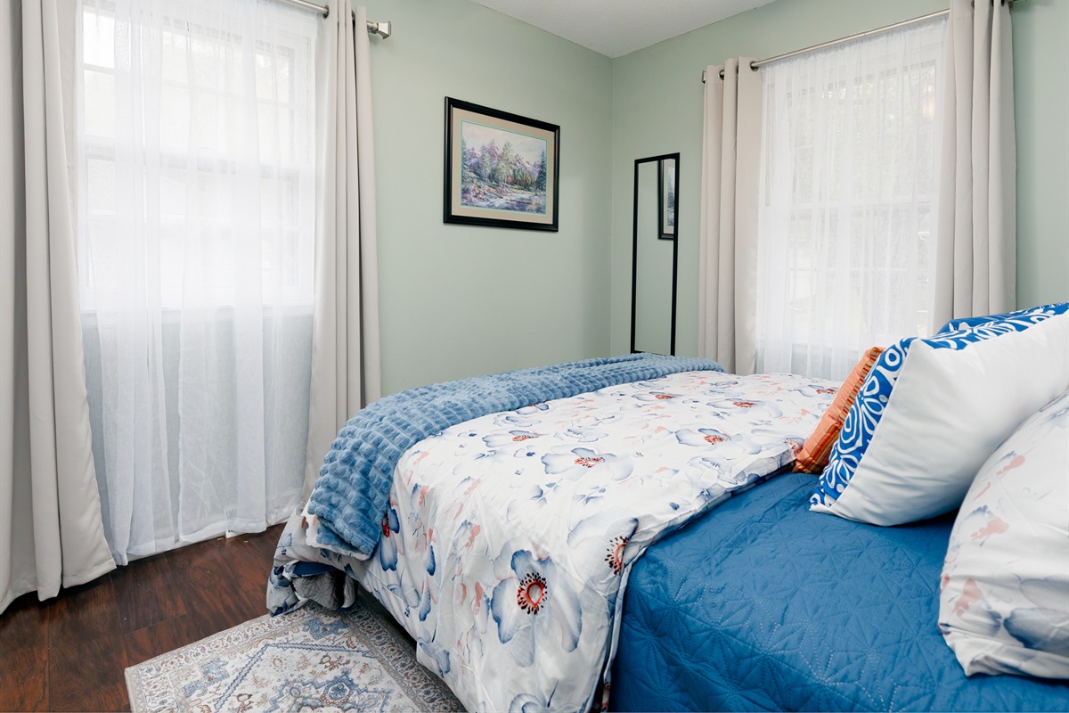Inviting guest bedroom designed for restful sleep and a relaxed stay.