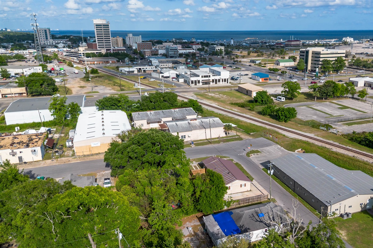 Aerial view of Downtown Gulfport 