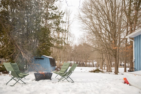 Snow falling, fire calling