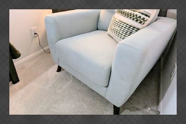 Curl up with a good book in this lovely nook.