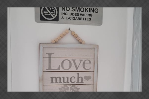 Smoking is allowed outside, there are ashtrays provided.