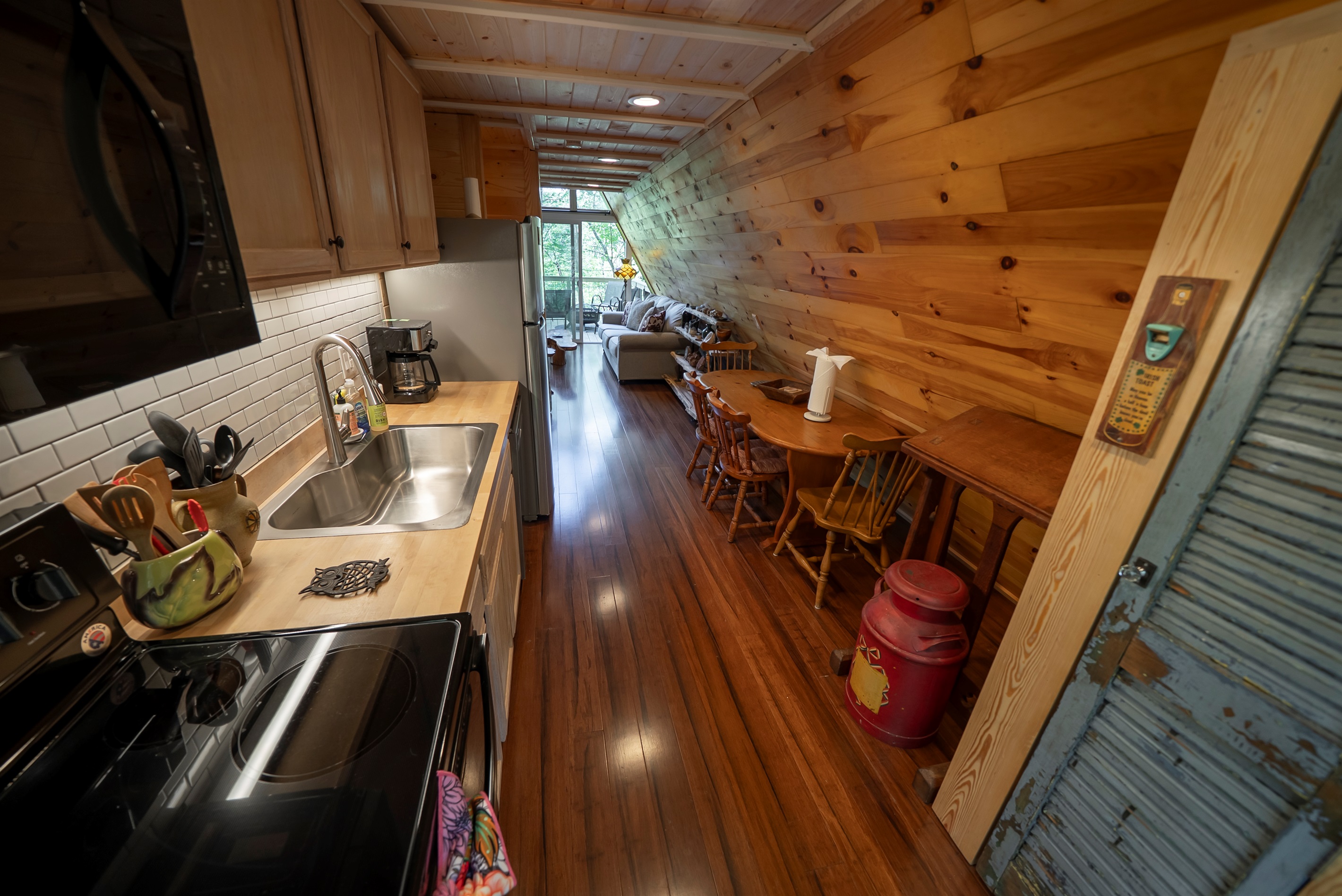 Fully equipped and ready for your stay—cook, gather, and enjoy meals with everything you need right at your fingertips.