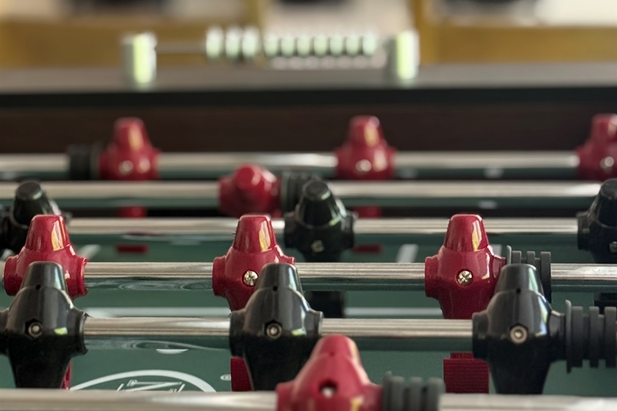 Foosball battles await. Grab a partner, pick your side, and prepare for fast-paced family tournaments that might just become a vacation tradition.
