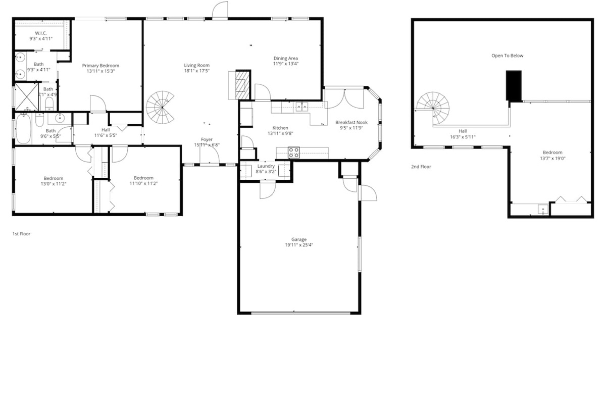 Home layout: spacious four-bedroom design with two full baths, open-concept living, and garage game lounge perfect for family gatherings.