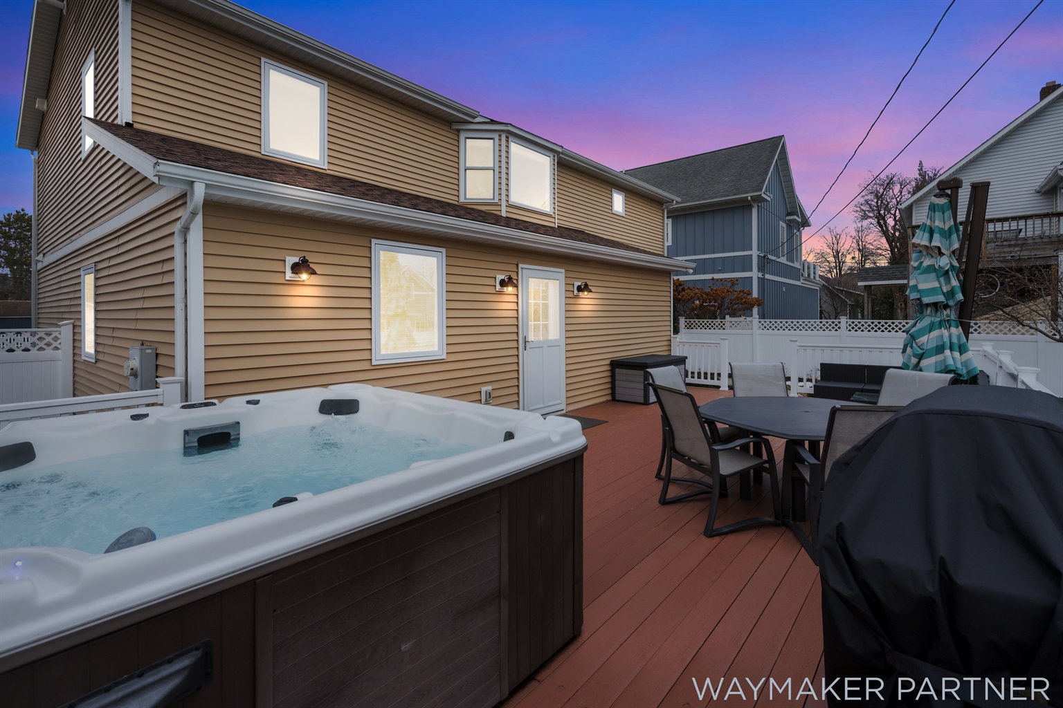 Enjoy our relaxing hot tub any season