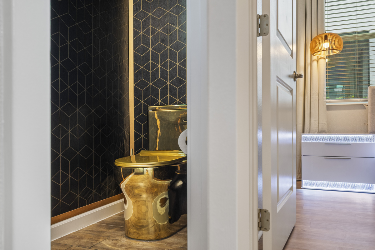 Yes, we added a Golden throne to the disco bathroom