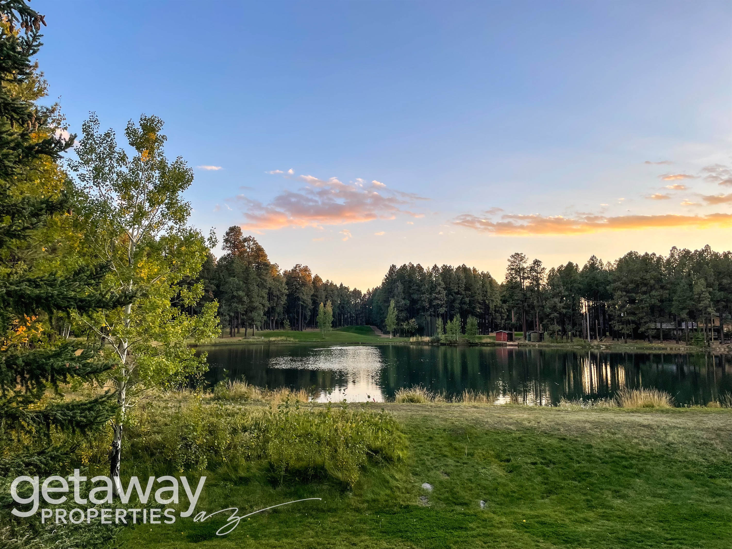 lake behind home