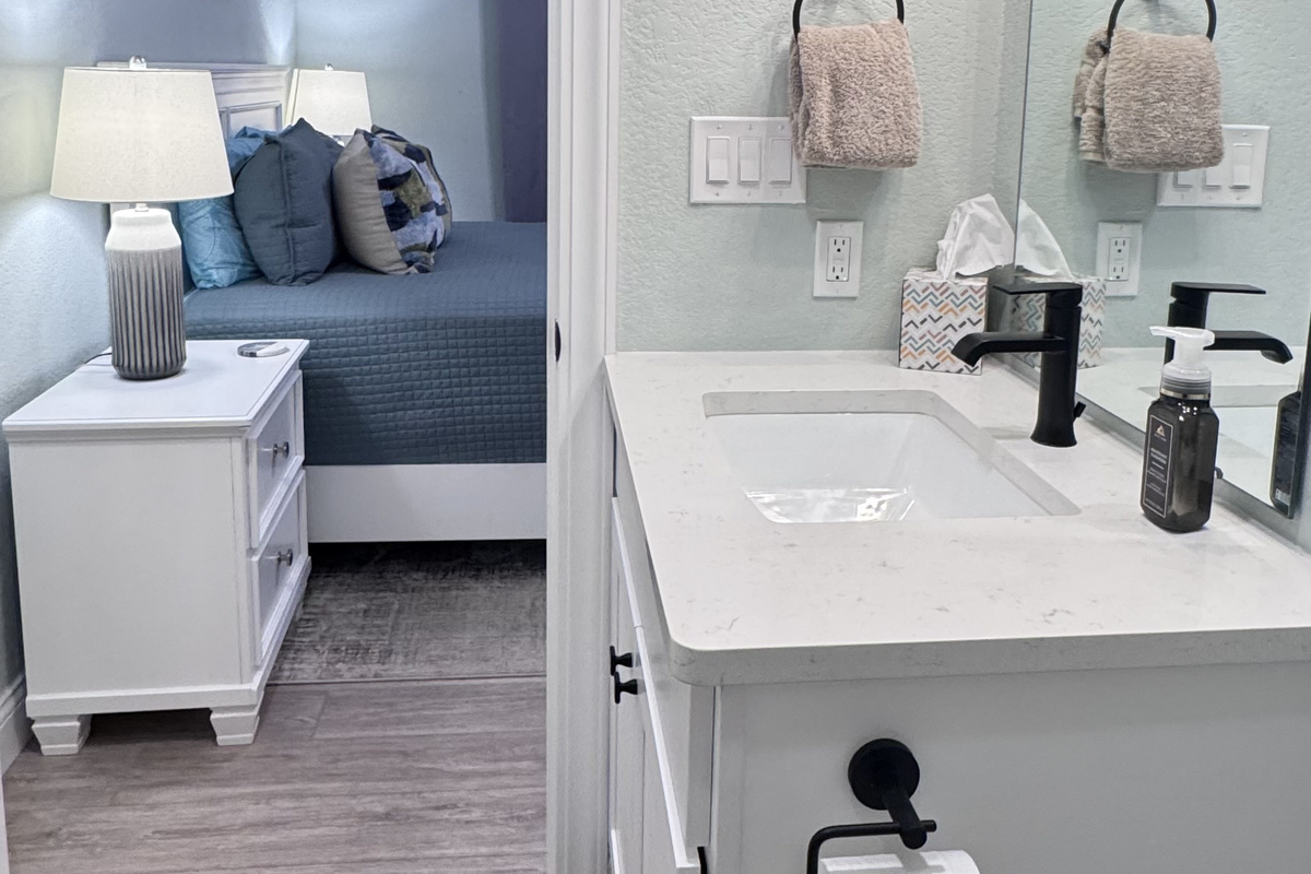 Private en suite bathroom with walk-in shower