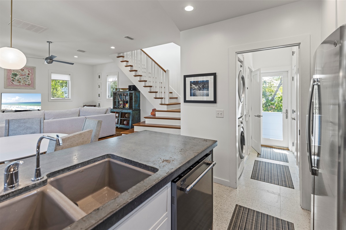 Kitchen/Laundry Hall/Bathroom