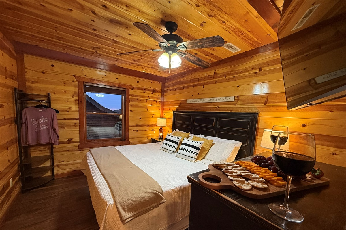 Whether you’re sharing a glass of wine or settling in for the night, this bedroom invites you to unwind and reconnect.