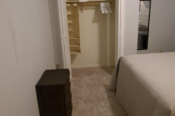 Spacious and organized—our closet provides plenty of room to store and neatly arrange your belongings.