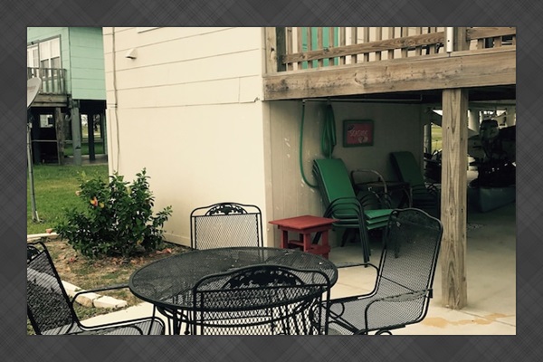 Enjoy the beautiful views of Caney Creek from several sitting areas. 